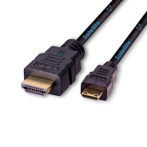SatelliteSale Digital 1.4 Mini HDMI To HDMI Cable PVC 2160p Black Cord (3 Feet)