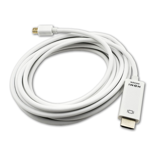 SatelliteSale Uni-Directional Mini DisplayPort to HDMI Cable Male to Male PVC White Cord (15 feet)