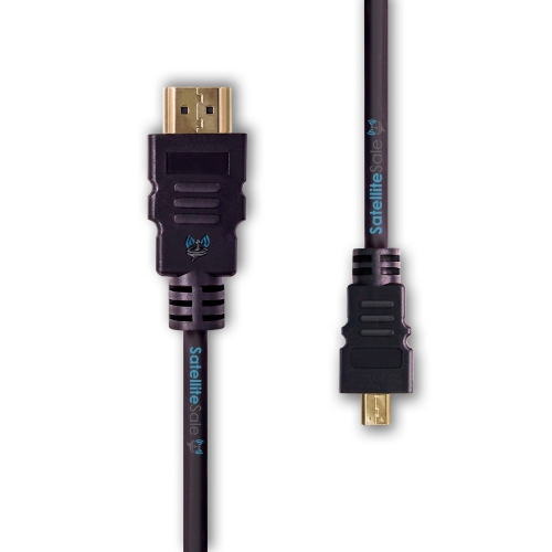 SatelliteSale Digital 1.4 Micro HDMI To HDMI Cable PVC 2160p Black Cord (6 feet)