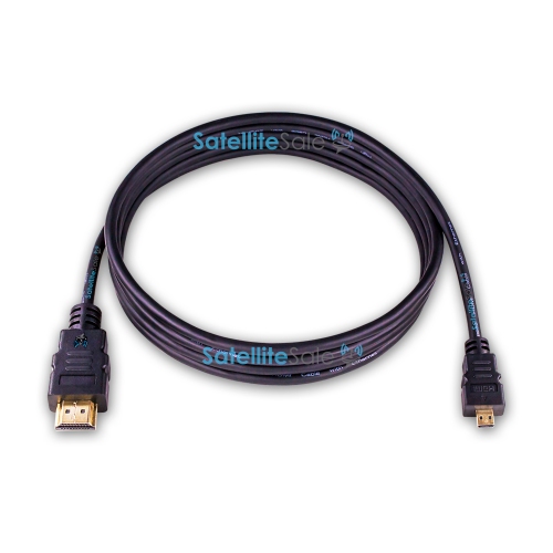 SatelliteSale Digital 1.4 Micro HDMI To HDMI Cable PVC 2160p Black Cord (6 feet)