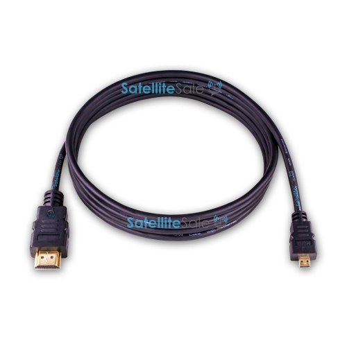 SatelliteSale Digital 1.4 Micro HDMI To HDMI Cable Universal Wire 4K/30Hz 10.2Gbps PVC 2160p Black Cord