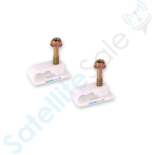 SatelliteSale Dual Siamiese Screw White Clips for Ethernet Internet Telephone Cable TV Wire Cable Management 100 Pcs
