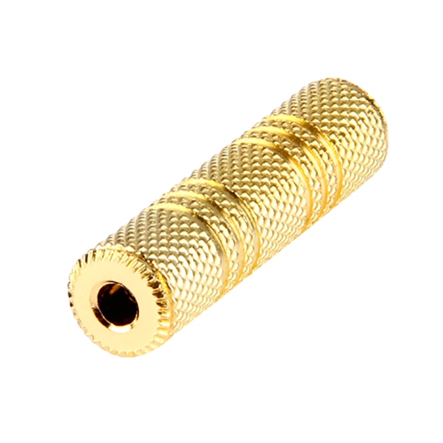 SatelliteSale Auxiliary 3.5mm Jack Stereo Female to Female Extension Gold Plated Coupler Aux