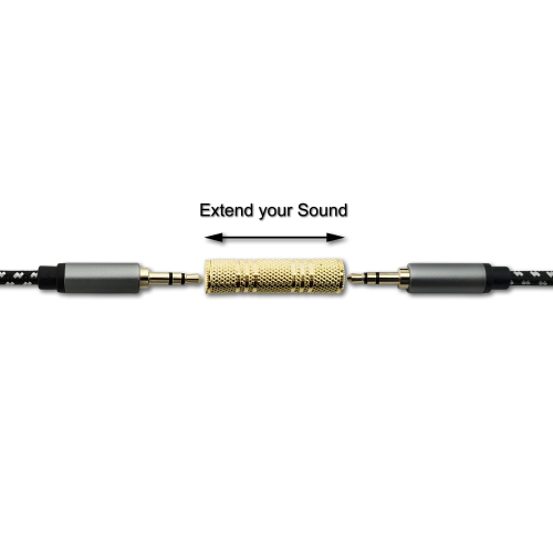SatelliteSale Auxiliary 3.5mm Jack Stereo Female to Female Extension Gold Plated Coupler Aux