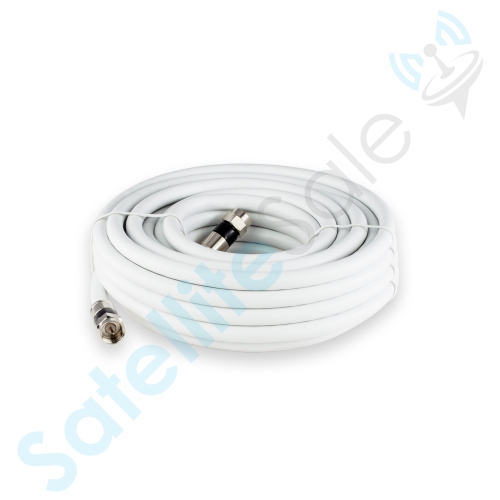 SatelliteSale Digital 75Ohm RG-6/U Coaxial Cable with F-Type Connector Indoor/Outdoor Universal Wire Black and White Cord