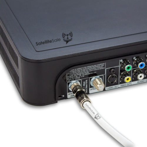 SatelliteSale Digital 75Ohm RG-6/U Coaxial Cable with F-Type Connector Indoor/Outdoor Universal Wire Black and White Cord