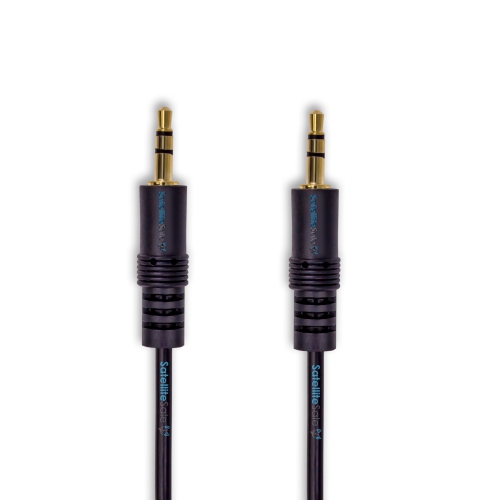 SatelliteSale Auxiliary 3.5mm Audio Jack Male to Male Digital Stereo Aux Cable Universal Wire PVC Black Cord