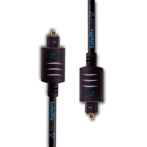 SatelliteSale Digital Toslink SPDIF Audio Optical Fiber Cable Universal Wire PVC Black Cord