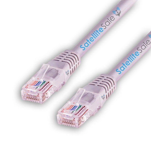 SatelliteSale RJ45 Cat-5e Network Ethernet UTP 4 Path Internet Cable 100 MHz 1000 Mbps Universal Wire Gray Cord