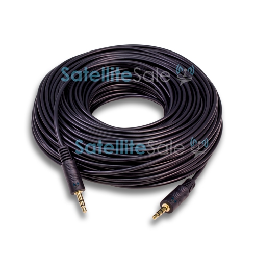 SatelliteSale Auxiliary 3.5mm Audio Jack Male to Male Digital Stereo Aux Cable Universal Wire PVC Black Cord
