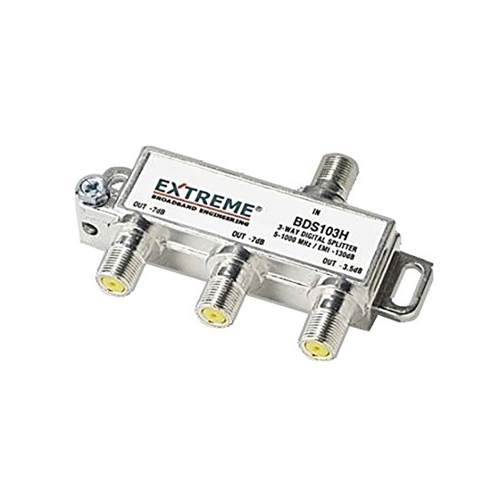Extreme/Amphenol 3-Way Unbalanced HD Digital 1GHz Coaxial Cable Splitter - BDS103H