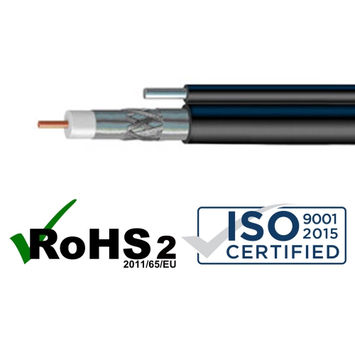 1000' FT Reel RG6 COMMSCOPE F677TSVM XP Plus Black Coaxial Communications Cable