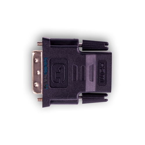 SatelliteSale Male DVI to Female VGA/HDMI Adapter 1080p Full HD PVC Black Converter