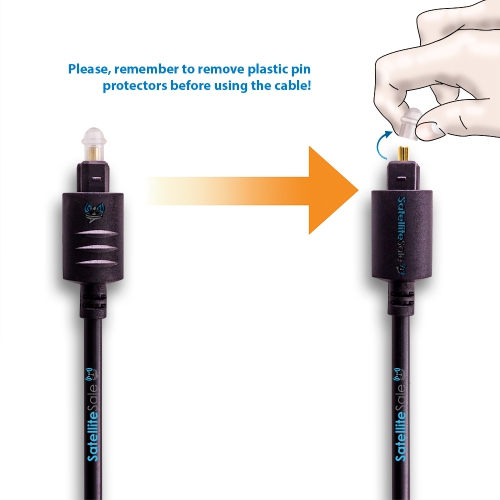 SatelliteSale Digital Toslink SPDIF Audio Optical Fiber Cable Universal Wire PVC Black Cord