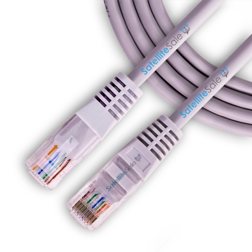 SATELLITESALE  Rj45 Cat-5E Network Ethernet Utp 4 Path Internet Cable 100 Mhz 1000 Mbps Universal Wire Cord In Gray