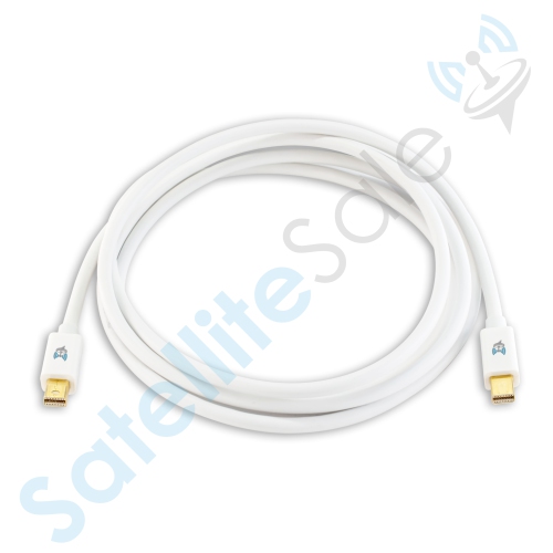 SatelliteSale Mini DisplayPort to Mini DisplayPort DP Cable Male to Male 4K/30Hz 8.64Gbps Universal Wire PVC White Cord 6 feet