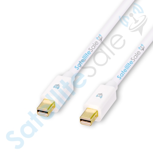 SatelliteSale Mini DisplayPort to Mini DisplayPort DP Cable Male to Male 4K/30Hz 8.64Gbps Universal Wire PVC White Cord 15 feet
