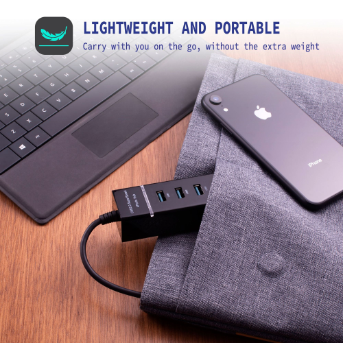 Concentrateur USB de type C SatelliteSale, 4 ports USB 3,0