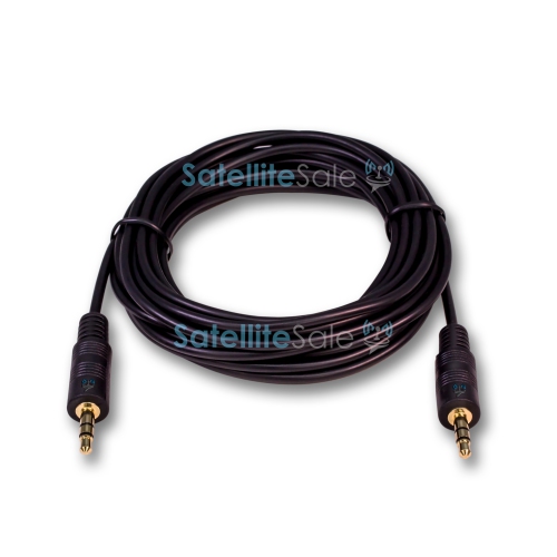 SatelliteSale Auxiliary 3.5mm Audio Jack Male to Male Digital Stereo Aux Cable Universal Wire PVC Black Cord