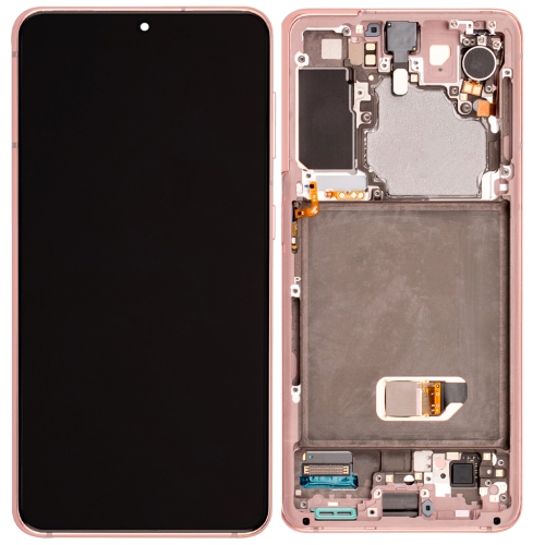 Refurbished - OLED Display Touch Screen Digitizer Assembly With Frame For Samsung Galaxy S21 5G (SM-G991W) - Phantom Pink