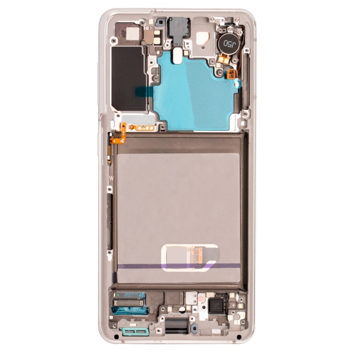 Remis à neuf - assemblage du numériseur à écran tactile DELO + cadre pour Galaxy S21 5G de Samsung (SM-G991&nbsp;W) - Blanc fantôme
