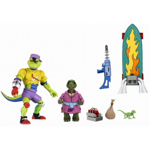Teenage Mutant Ninja Turtles 1980 Cartoon 7 Inch Action Figure Ultimate Series - Mondo Gecko with Kerma