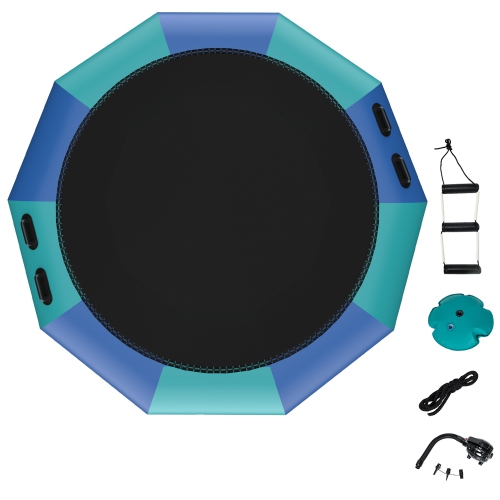 Goplus 15FT Inflatable Water Bouncer Splash Padded Water Trampoline