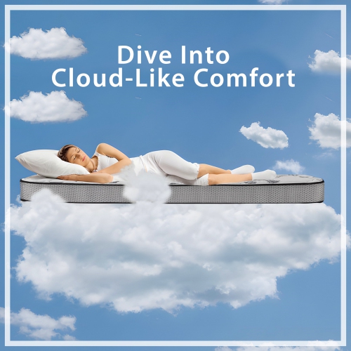 ViscoLogic Elite Plus - Made in Canada - Cool temperature comfort Gel Memory Foam Mattress with Orthopedic properties, CertiPUR-US® Certified Foam)