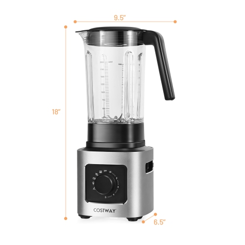 Costway 1500W 5-Speed Countertop Smoothie Blender w/ 5 Presets & 68oz Tritan Jar