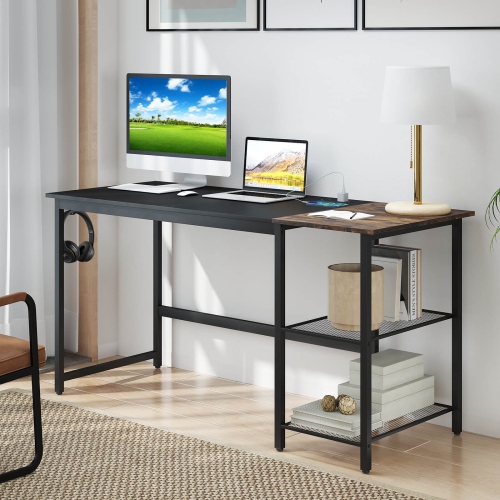 Costway 59" Home Office Computer Desk Study Laptop Table Detachable Shelf