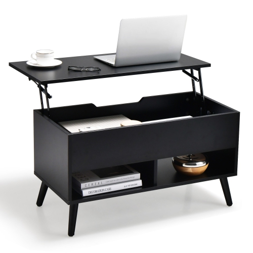Costway 31.5" Lift Top CoffeeTable ModernTable W/ Hidden Compartment&Wood Legs For Home