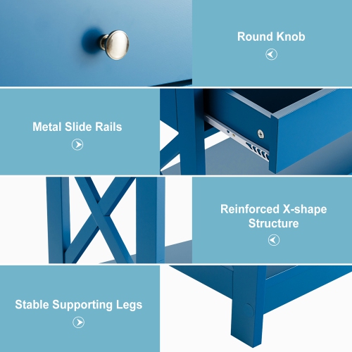 Table d'entrée en X à 3 niveaux avec canapé et tablettes de Costway