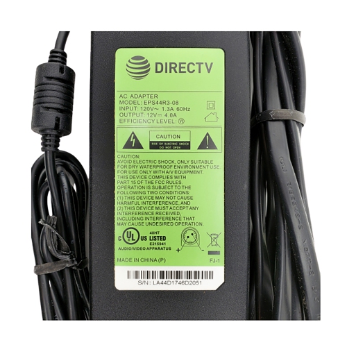 DirecTV HR44 Receiver Power Supply HD Genie Original DirecTV Part 12V 4A EPS44R