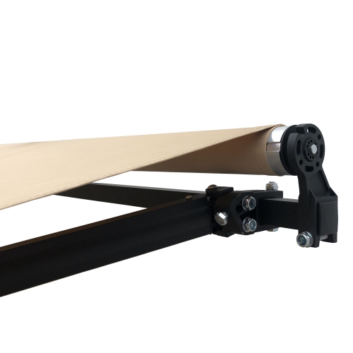ALEKO AB10X8BEIGE29 auvent rétractable de terrasse à cadre noir 10 x 8 pi , couleur beige