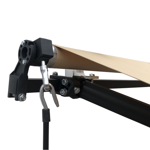 ALEKO AB10X8BEIGE29 auvent rétractable de terrasse à cadre noir 10 x 8 pi , couleur beige