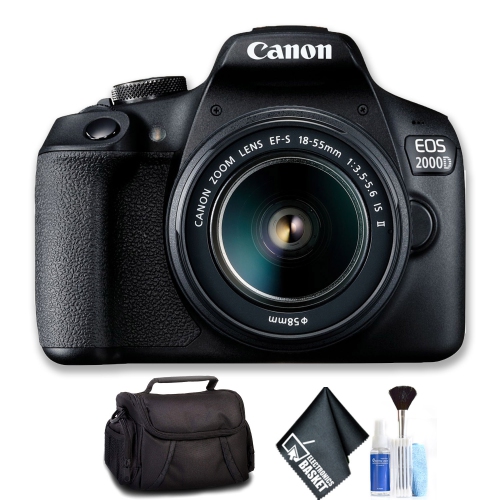 Canon 2728C006 EOS 2000D with EF-S 18-55mm is II Lens (International Model) Standard Bundle