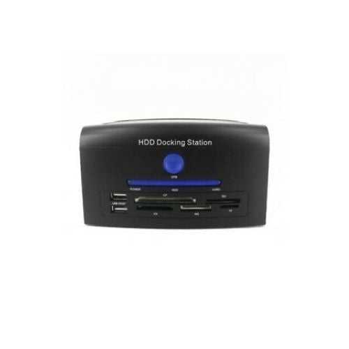 USB3.0 Dual SATA 2.5/3.5 HDD SSD Docking Station with USB Card Read CF/SD/XD/MS