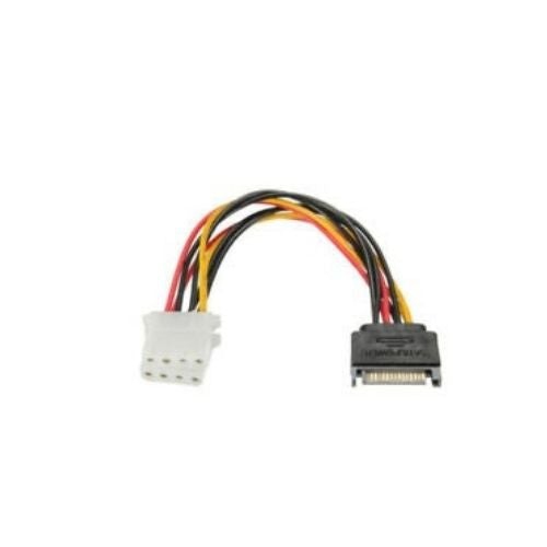 8 inch SATA 15 Pin to 2 Molex 4 Pin Dual Power Adapter Y Splitter Cable Cord M/F