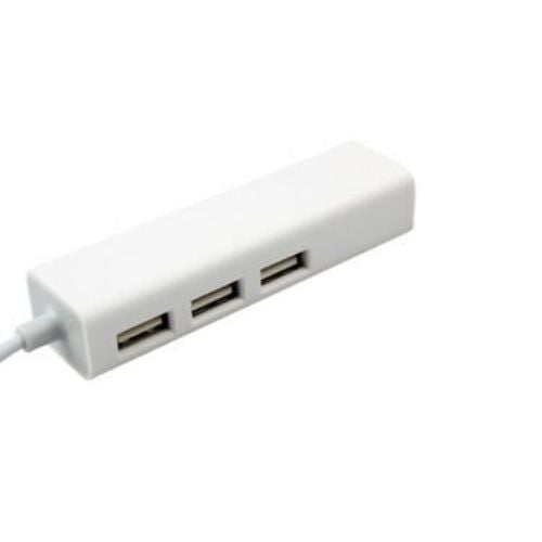 Concentrateur USB à 2.0 3 ports, adaptateur réseau local Ethernet RJ45