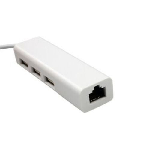 Concentrateur USB à 2.0 3 ports, adaptateur réseau local Ethernet RJ45
