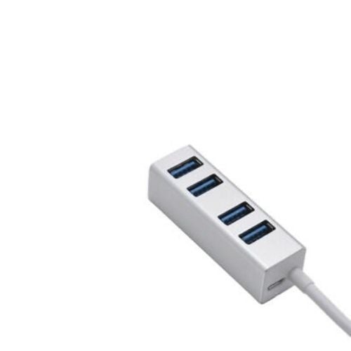 Aluminum 4 Port USB 3.0 Hub 5Gbps High Speed Mini Portable Adapter For PC Laptop