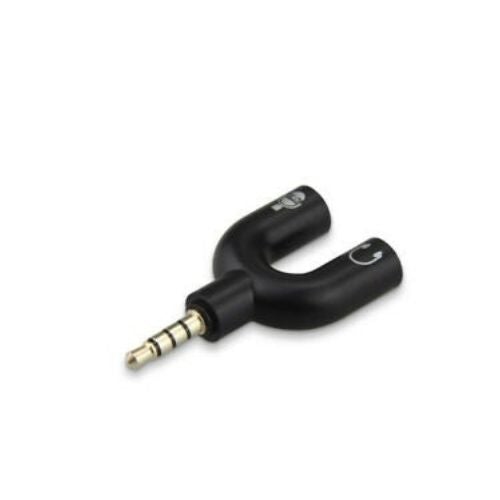 4 Position Pole 3.5mm Stereo Splitter Audio to Mic Headset Jack Plug Y Adapter B