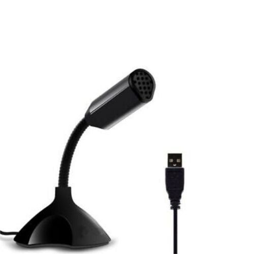 USB Desktop Microphone Mic with On Off Button Mute for Computer Laptop