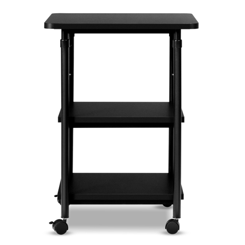 Topbuy 3-Tier Adjustable Rolling Under Desk Printer Cart with 3 Storage Shelves Printer Stand for home office