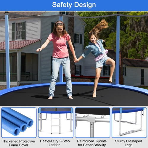 Gymax 12FT Jumping Exercise Recreational Bounce Trampoline W/Safety Net