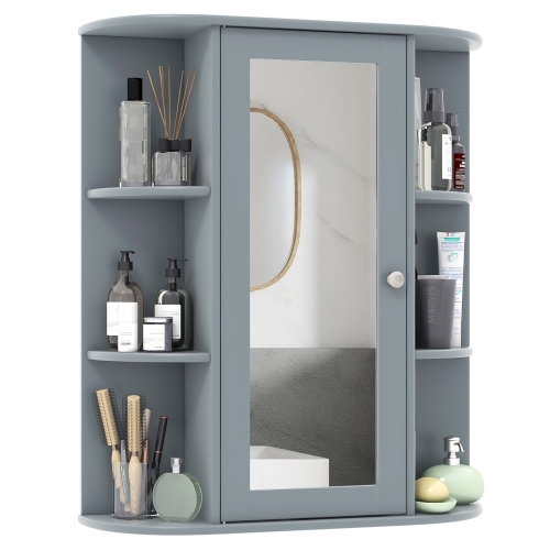GYMAX  Bathroom Wall Medicine Cabinet Wall Mounted Storage Organizer
