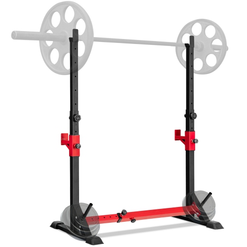 Gymax Adjustable Squat Rack Stand Multi-function Barbell Rack Home Gym Fitness