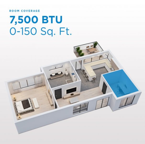 Danby 7 500 BTU Climatiseur portatif 3 en 1 avec emballage ISTA-6