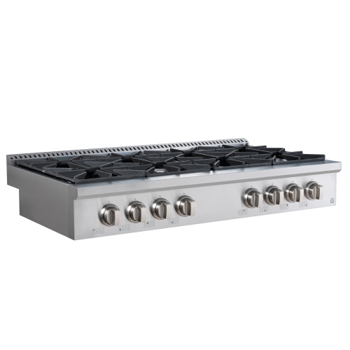 Ancona 48 in. Commercial Style Stainless Steel Slide-In Gas Cooktop