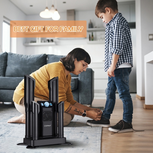 Costway Electric Shoe Boot Dryer 4 Shoes W/ Ozone Disinfection 180 Mins Timer